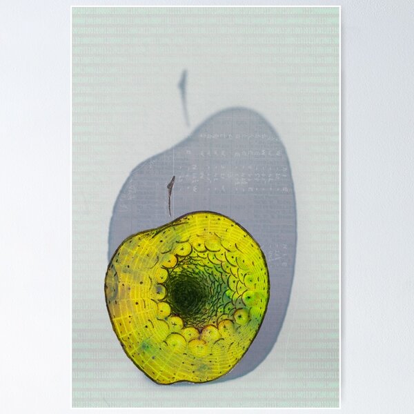 Apple with Wormhole Poster