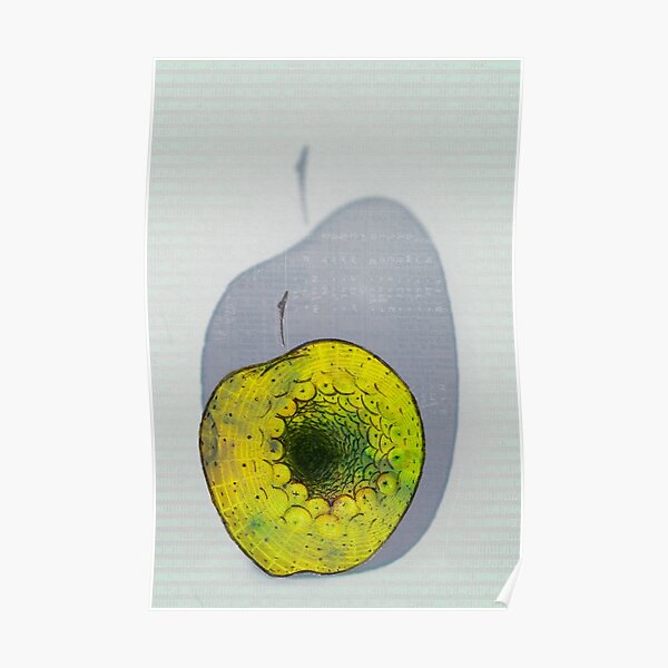 Apple with Wormhole Poster