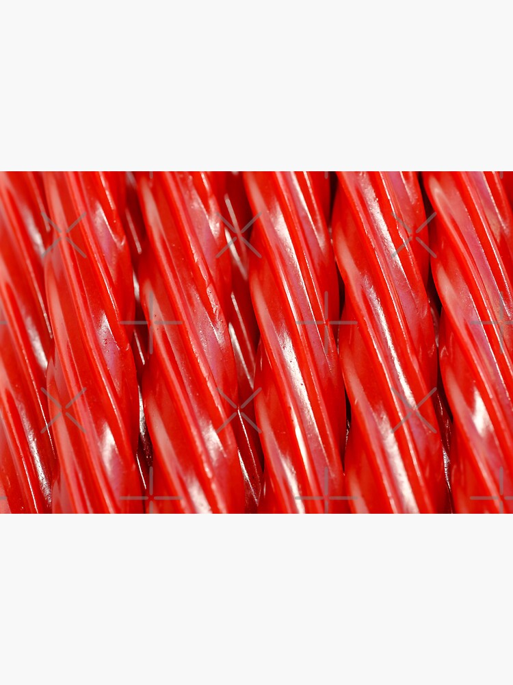 Red Licorice Rope Candy Photo Stripes Sticker for Sale by