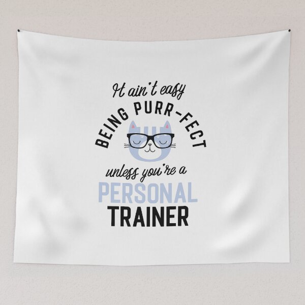 Item preview, Personal Trainer Cat Gifts for Cat Lovers - It ain't easy being Purr Fect designed and sold by betternotes.