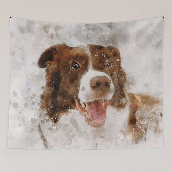 Item preview, Border Collie dog watercolour digital portrait designed and sold by Gerald Waters.