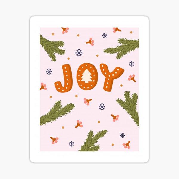 Joy greeting card Sticker