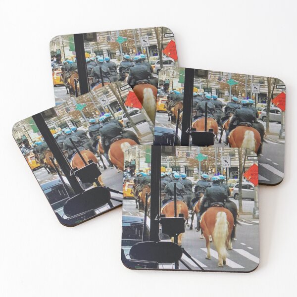 Item preview, NYC Police Horses Viewed from a city bus Circa 2019 designed and sold by prapa.