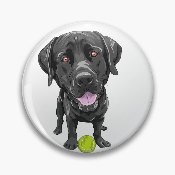Item preview, Black labrador with tennis ball designed and sold by MIRORA.