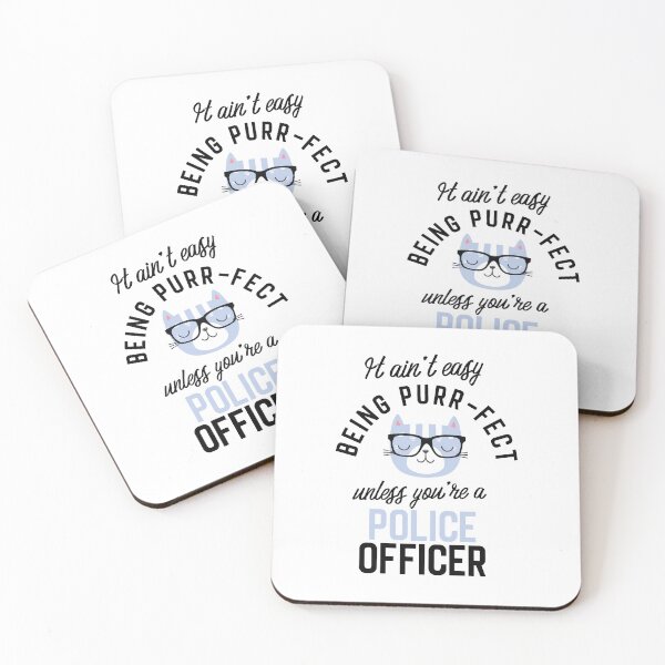 Item preview, Police Officer Cat Gifts for Cat Lovers - It ain't easy being Purr Fect designed and sold by betternotes.