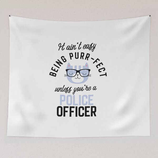 Item preview, Police Officer Cat Gifts for Cat Lovers - It ain't easy being Purr Fect designed and sold by betternotes.