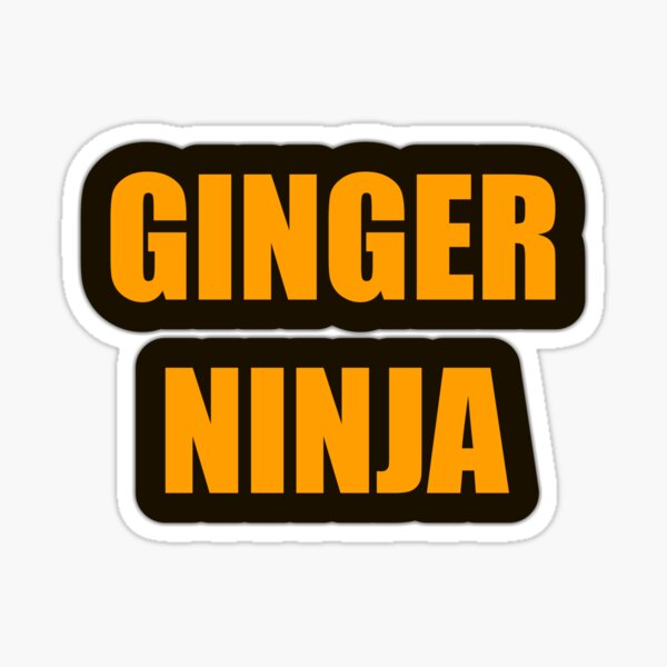 "Ginger Ninja" Sticker by BoomBlaster Redbubble