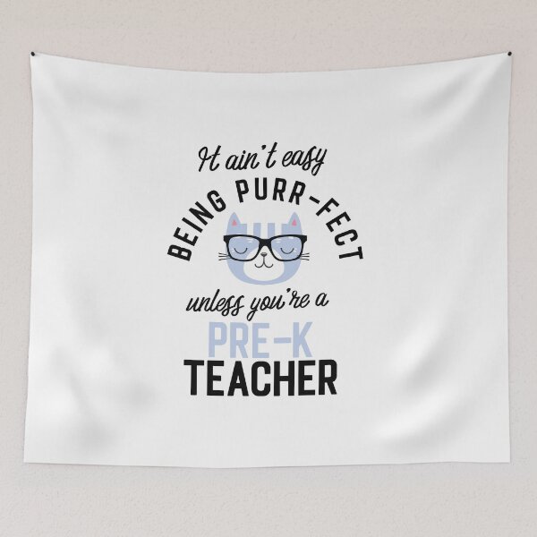 Item preview, Pre-K Teacher Cat Gifts for Cat Lovers - It ain't easy being Purr Fect designed and sold by betternotes.