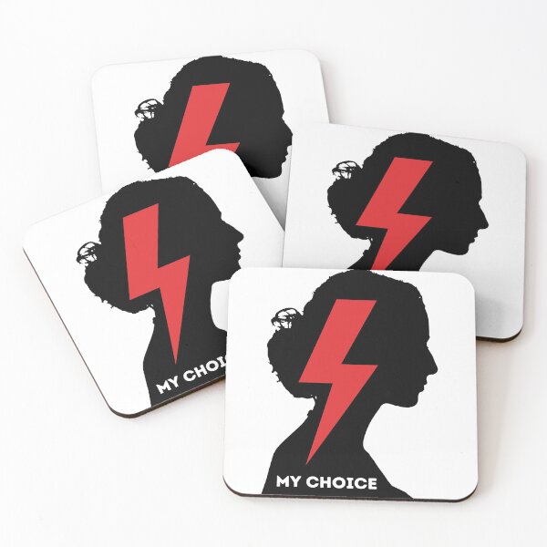 Item preview, Strajk Kobiet - woman silhouette, my choice - black version designed and sold by PinkDuckTees.