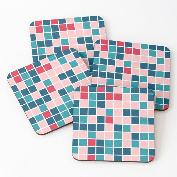 Item preview, Abstract pattern with square multicolor tiles designed and sold by acidmit.