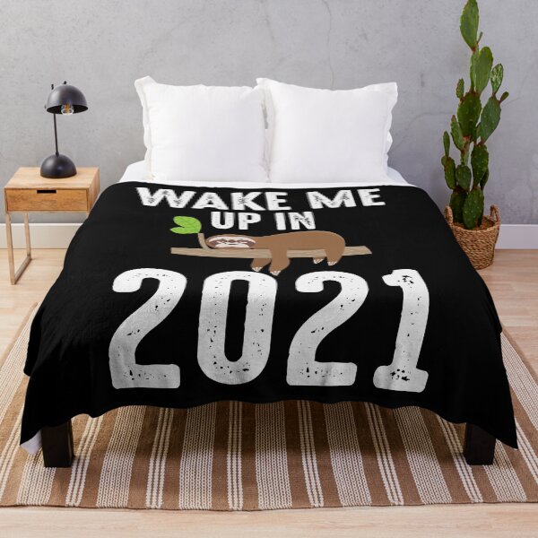 Item preview, Funny sloth won't wake me until 2021 designed and sold by ElBeDesigns.