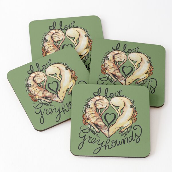 Item preview, I Love greyhounds designed and sold by FrictionMaxxing.