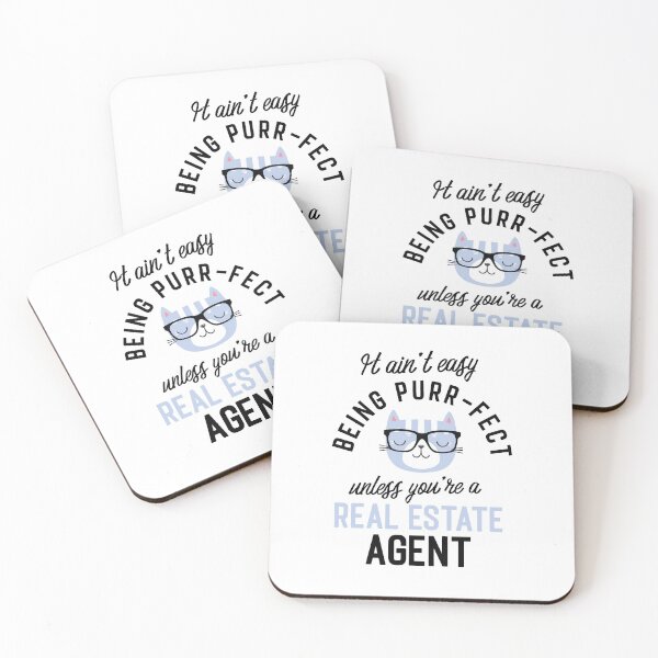 Item preview, Real Estate Agent Cat Gifts for Cat Lovers - It ain't easy being Purr Fect designed and sold by betternotes.