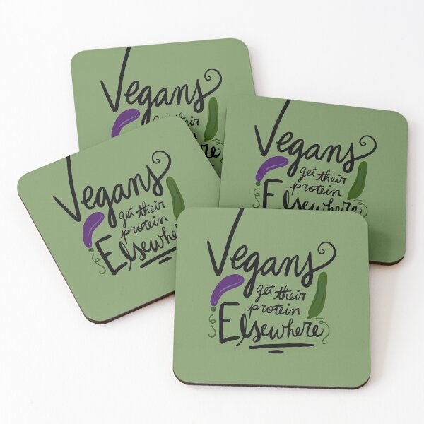Item preview, Vegans get their protein elsewhere  designed and sold by FrictionMaxxing.