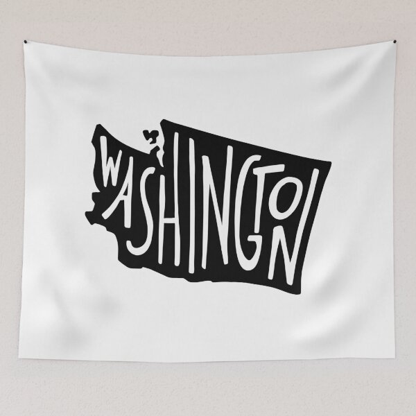 Item preview, Washington State USA Outline Map (Black) designed and sold by acatalepsys.
