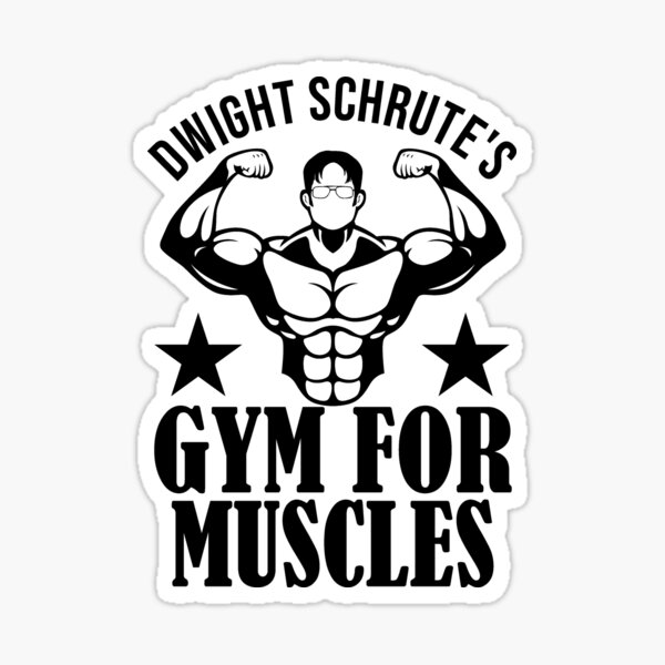 The Office Dwight Schrute Gym For Muscles 20oz Shaker Bottle White