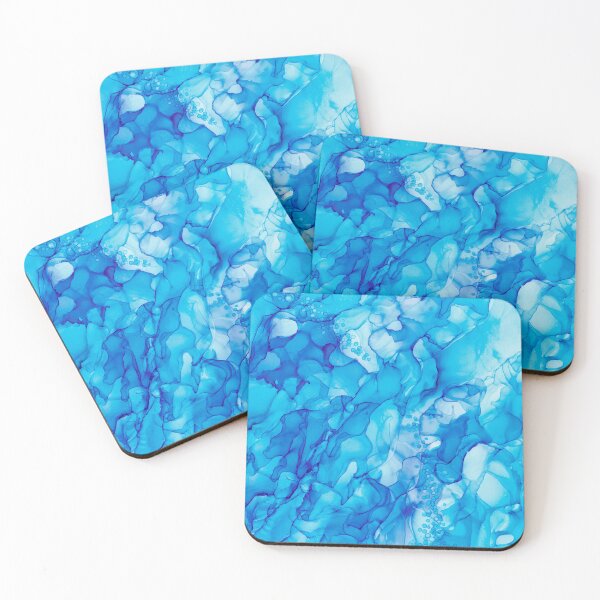Item preview, Blue Abstract #6: Original Alcohol Ink Painting by Herzart designed and sold by herzart.