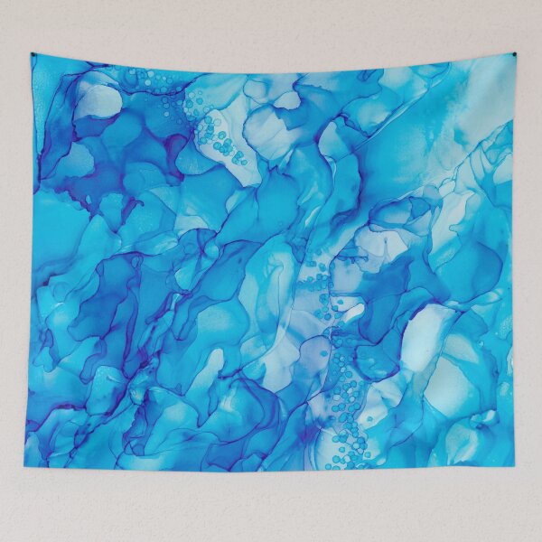 Item preview, Blue Abstract #6: Original Alcohol Ink Painting by Herzart designed and sold by herzart.