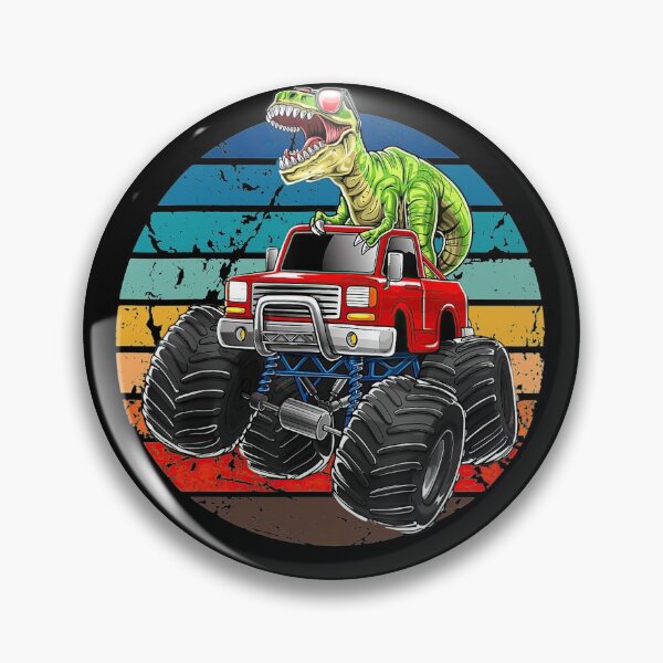Item preview, Retro Monster Truck Dinosaur Vintage Sunset Gift designed and sold by robtkatch86.