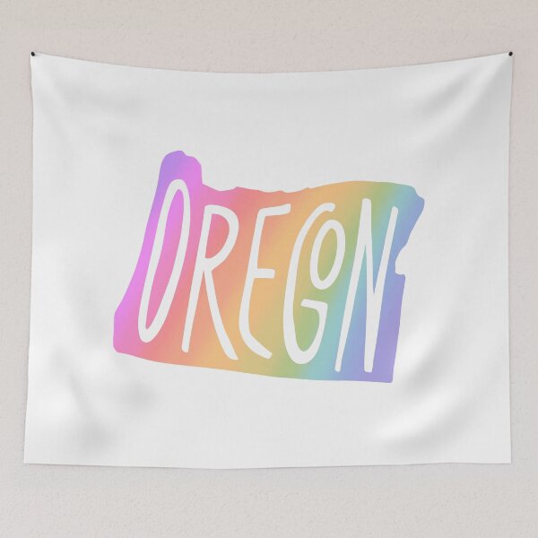 Item preview, Oregon State USA Outline Map (Rainbow) designed and sold by acatalepsys.