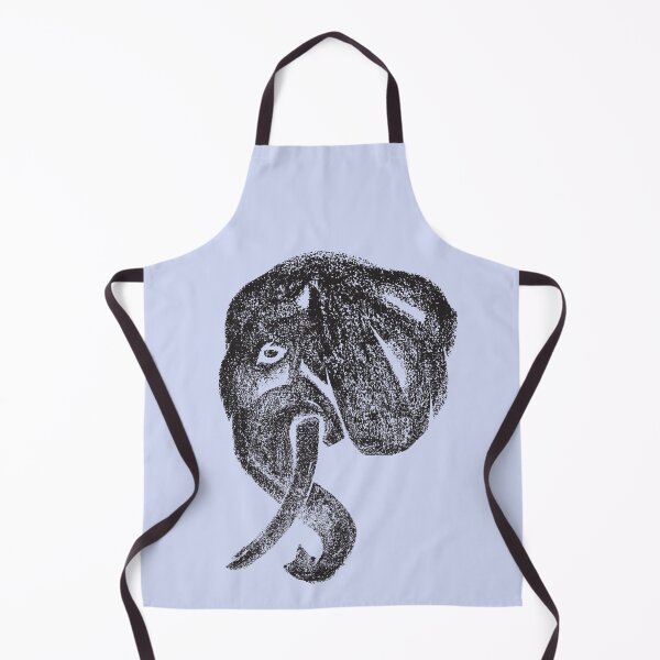 Item preview, Elephant Head Charcoal Hand drawn Illustration designed and sold by Wiggly Lines.