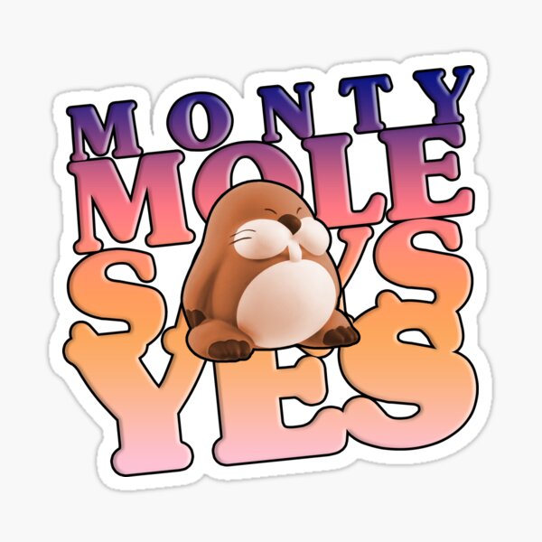 Monty Mole sagt ja Sticker