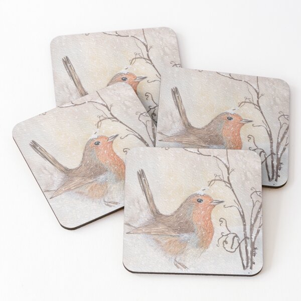 Item preview, Playful Christmas Robin in Snow designed and sold by Sershni.