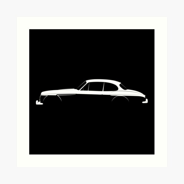 Jensen Interceptor Silhouette Kunstdruck Von In Transit Redbubble