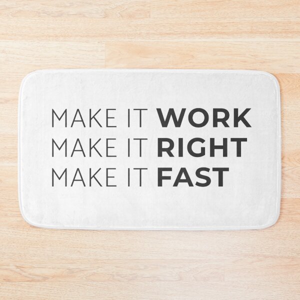Item preview, Make it work, Make it Right, Make it Fast designed and sold by GraphitePen.