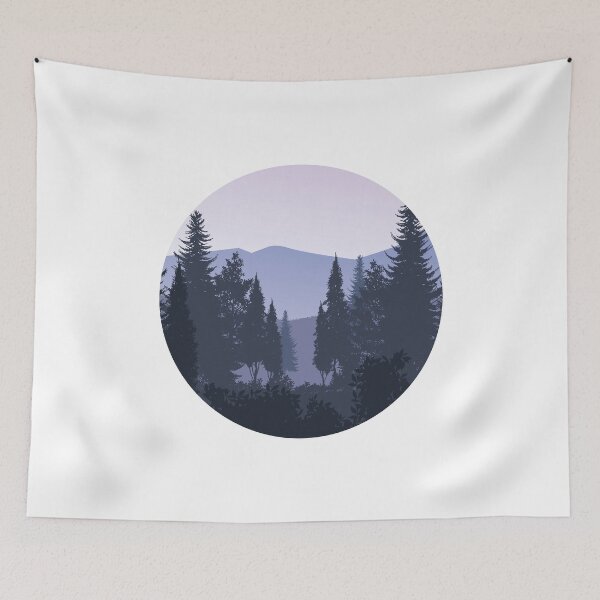 Item preview, Minimal Outdoor Mountains Night Time National Park Design designed and sold by Seth's Tees.