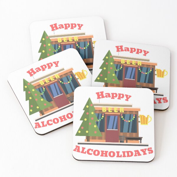 Item preview, Happy Alcoholidays | Funny Drunk Christmas Drinking Holiday designed and sold by Irelene.
