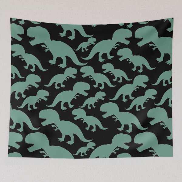 Item preview, Friendly Dinosaurs pattern grey blue designed and sold by kyds.