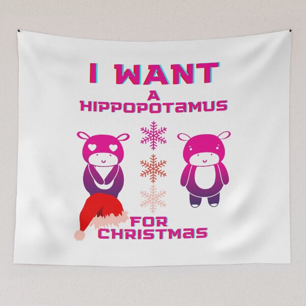 Item preview, Want A Hippopotamus For Christmas  designed and sold by stylism.