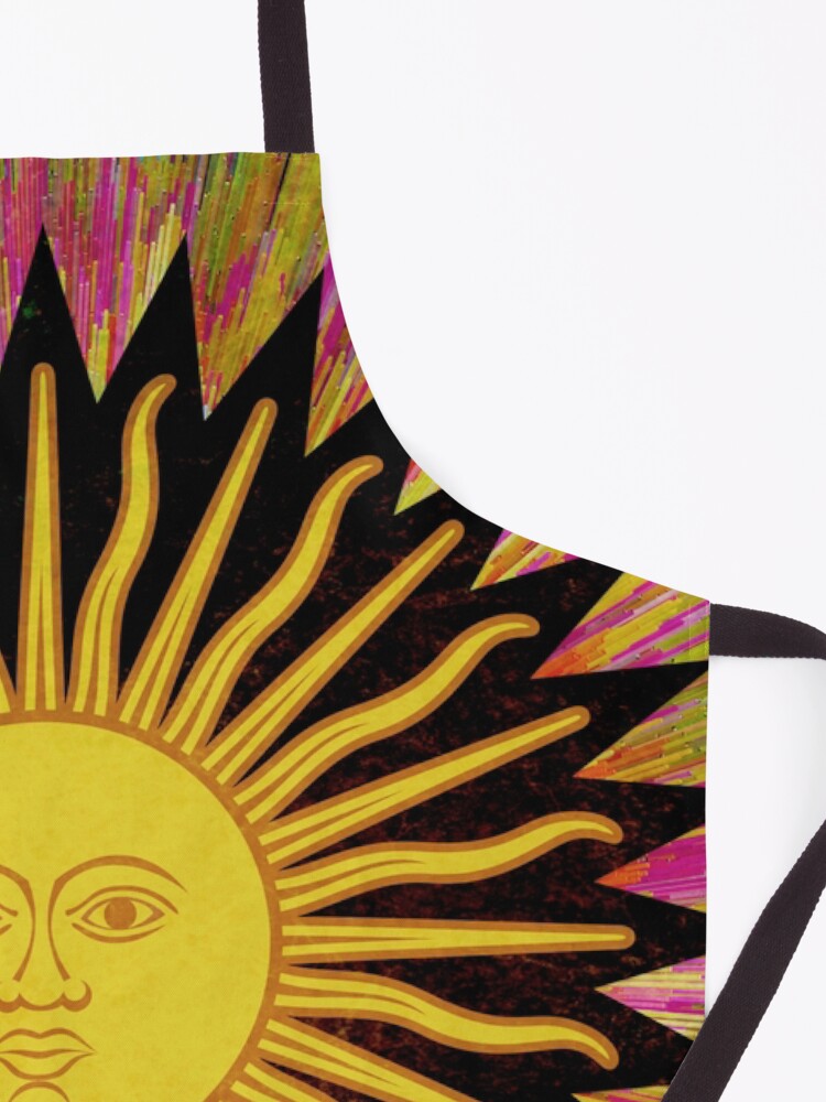 Alternate view of Psychedelic Sun Star / Bohemian Zen Hippie Festival Apron