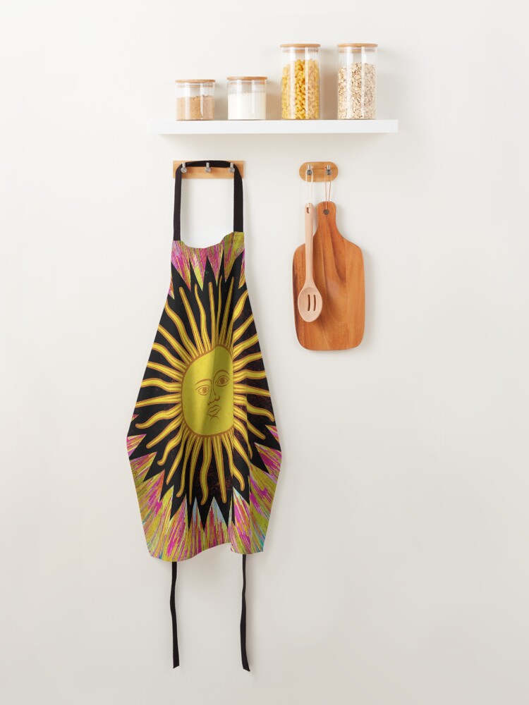 Alternate view of Psychedelic Sun Star / Bohemian Zen Hippie Festival Apron