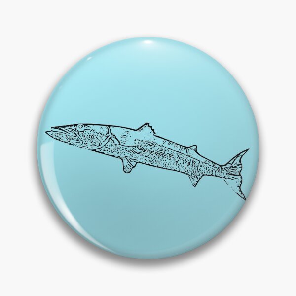 Item preview, Great Barracuda Thin Black Print designed and sold by designsasstultd.