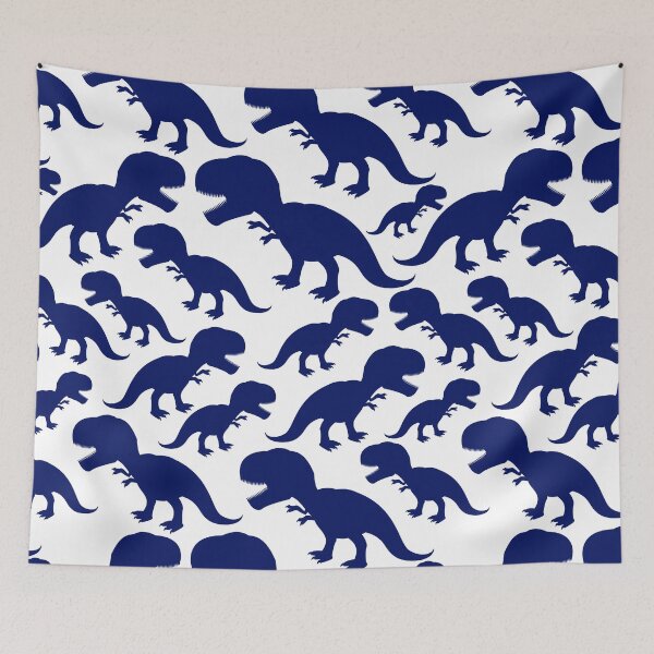 Item preview, Friendly Dinosaurs pattern dark blue designed and sold by kyds.