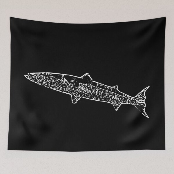 Item preview, Great Barracuda Thin White Print designed and sold by designsasstultd.