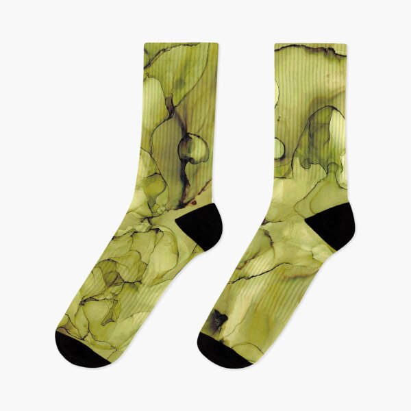 Item preview, Olive Green Abstract: Original Alcohol Ink Painting by Herzart designed and sold by herzart.