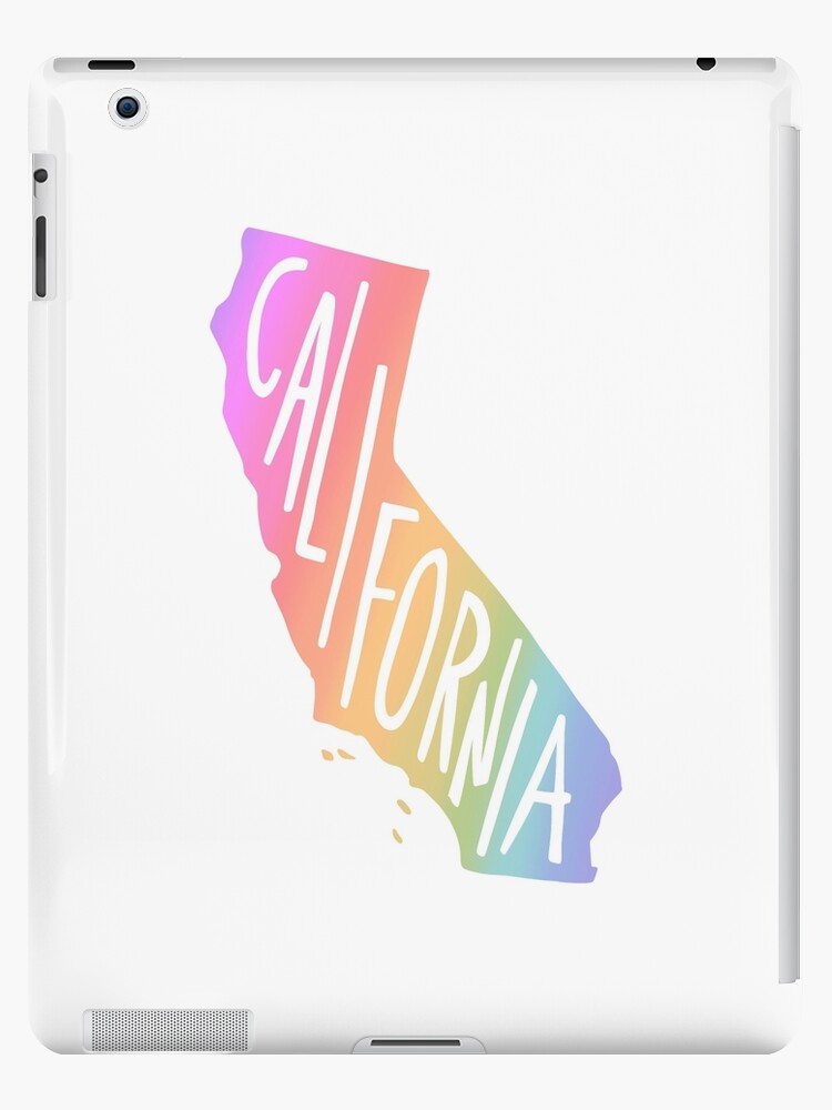 California State USA Outline Map (Rainbow) | iPad Case & Skin