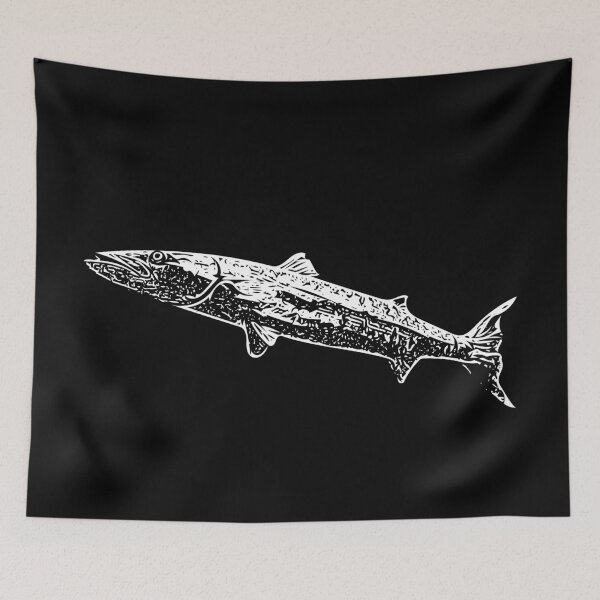 Item preview, Great Barracuda  White Print designed and sold by designsasstultd.
