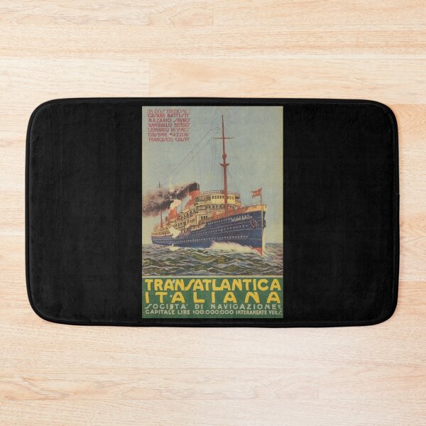 Item preview, retro classic Transatlantica Italiana poster designed and sold by CorasPosters.