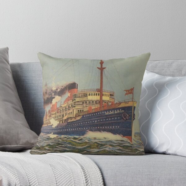 Item preview, retro classic Transatlantica Italiana poster designed and sold by CorasPosters.