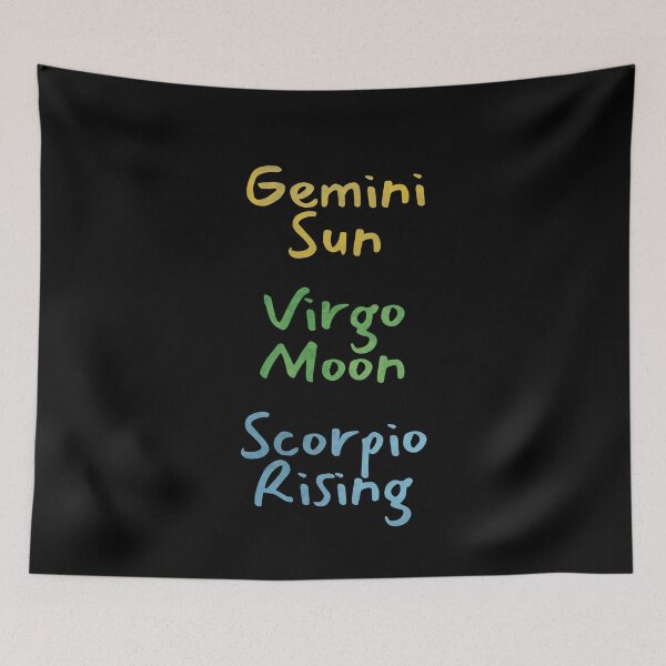 Item preview, Gemini Sun Virgo Moon Scorpio Rising Text designed and sold by leomooncreates.