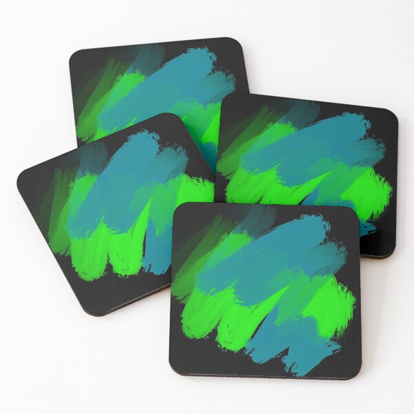 Item preview, Green and blue abstract painting designed and sold by BV-creas.