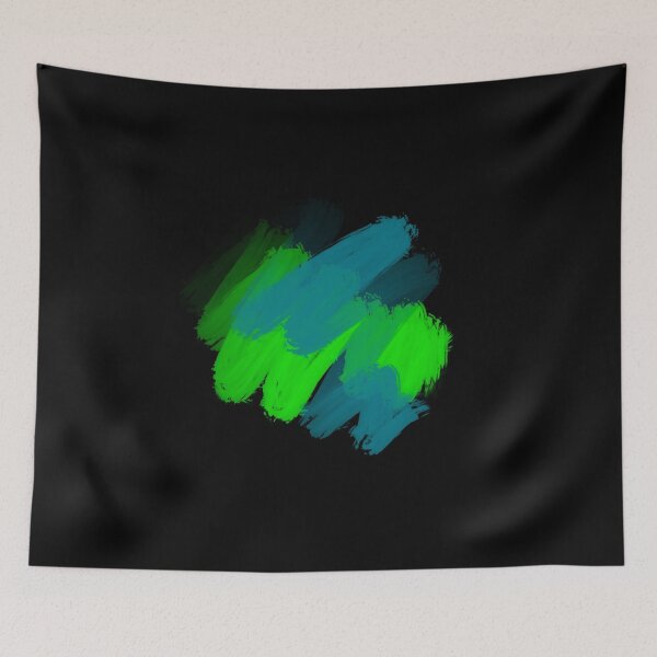 Item preview, Green and blue abstract painting designed and sold by BV-creas.