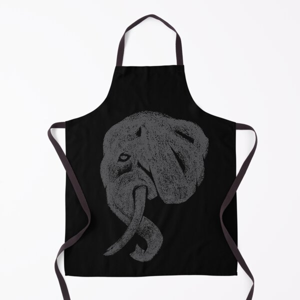 Item preview, Elephant Head Charcoal Hand drawn Illustration Dark Gray designed and sold by Wiggly Lines.