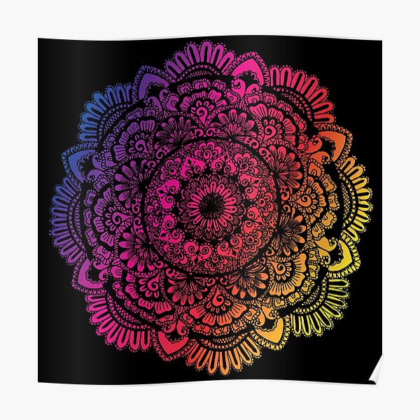Mandala Art (Colorful) Poster