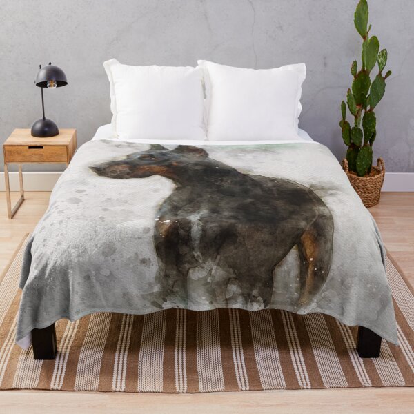 Item preview, Doberman Pinscher dog watercolour digital portrait designed and sold by Gerald Waters.