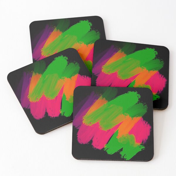 Item preview, Green and pink abstract painting designed and sold by BV-creas.